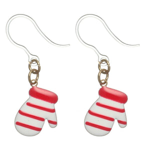 Striped Mittens Earrings (Dangles)