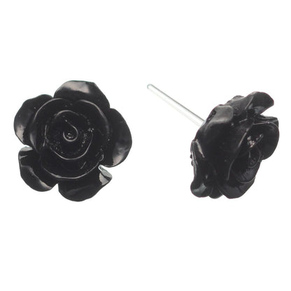 Large Shiny Rose Studs