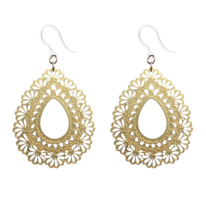 Lacey Floral Teardrop Dangles