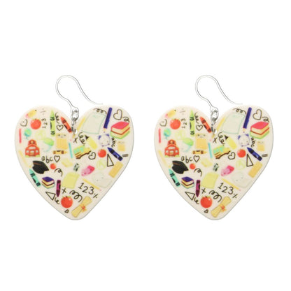 Exaggerated Love School Earrings (Dangles)