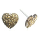 Faux Druzy Heart Studs