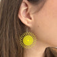 Joyful Sunflower Dangles Hypoallergenic Earrings for Sensitive Ears with Plastic Posts