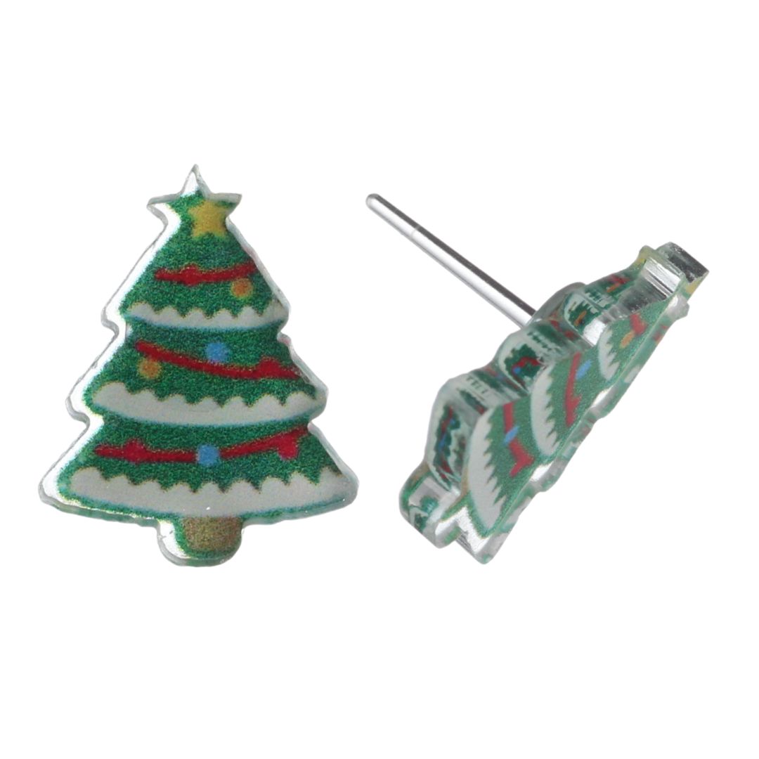 Christmas Tree Cake Earrings (Studs)
