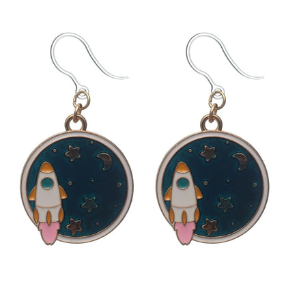 Space Rocket Earrings&nbsp;(Dangles)
