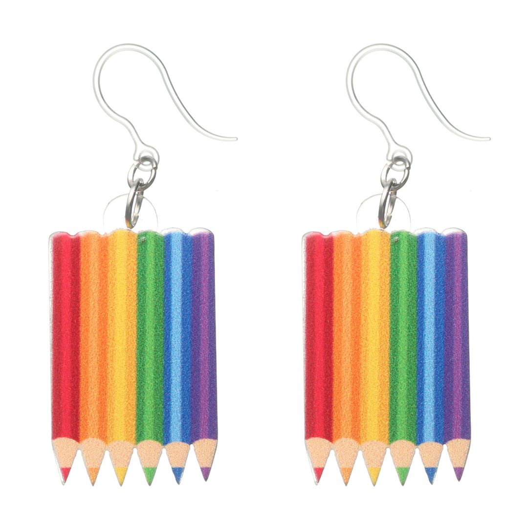 Exaggerated Colored Pencils Earrings (Dangles)