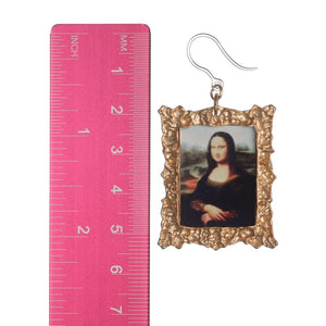 Da Vinci Mona Lisa Framed Art Earrings (Dangles) - size