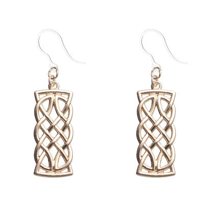 Intricate Metallic Drop Earrings Dangles