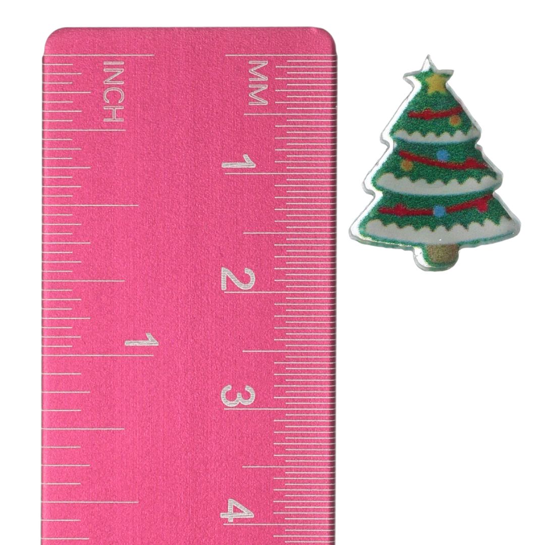 Christmas Tree Cake Earrings (Studs) - size