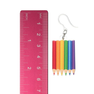 Exaggerated Colored Pencils Earrings (Dangles) - size