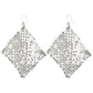 Exaggerated Chain Mail Earrings (Dangles) - silver