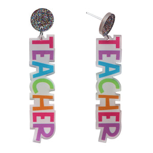 Festive Teacher Earrings (Dangles)
