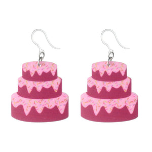 Exaggerated Cake Earrings (Dangles) - sprinkles