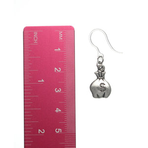 Money Bag Dangles Hypoallergenic Earrings for Sensitive Ears Made with Plastic Posts