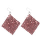 Exaggerated Chain Mail Earrings (Dangles) - pink
