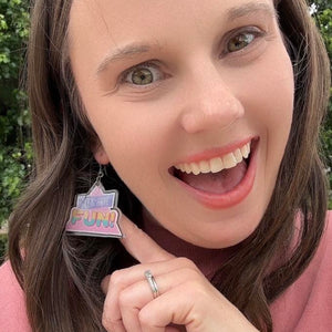 Let's Have Fun Dangles Hypoallergenic Earrings for Sensitive Ears Made with Plastic Posts