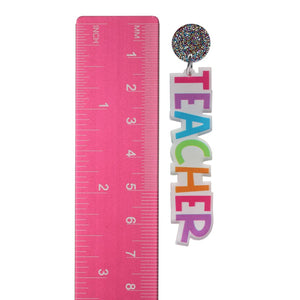 Festive Teacher Earrings (Dangles)- size