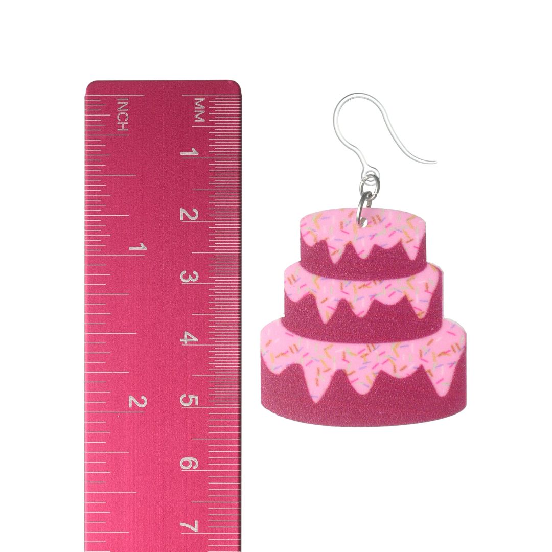 Exaggerated Cake Earrings (Dangles) - size