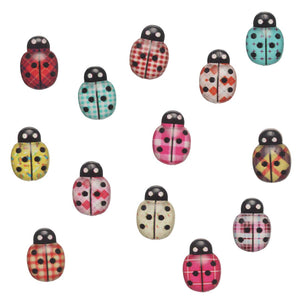 Patterned Glassy Ladybug Studs Hypoallergenic Earrings for Sensitive Ears Made with Plastic Posts