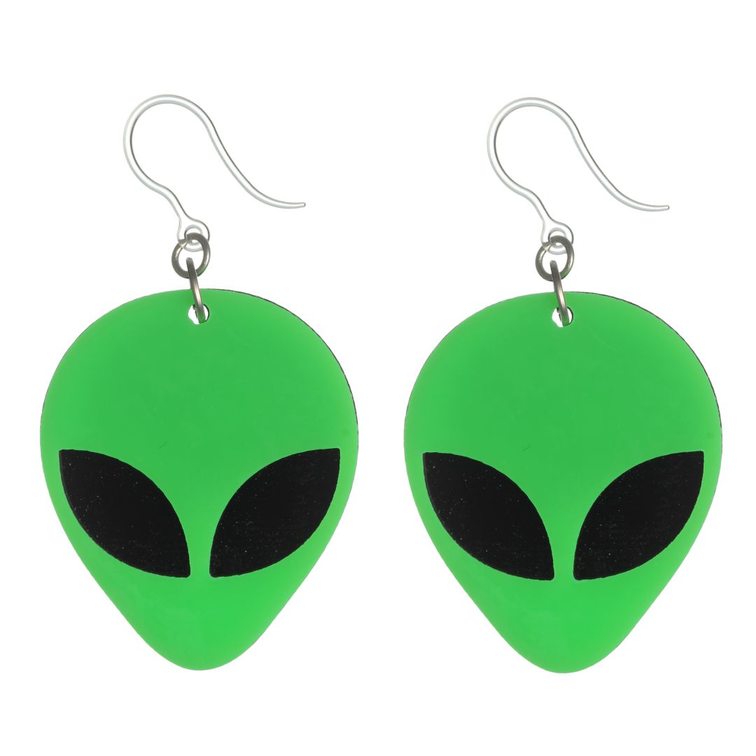 Exaggerated Alien Dangles Hypoallergenic Earrings for Sensitive Ears Made with Plastic Posts