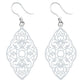 Intricate Diamond Earrings (Dangles) - white