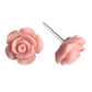 Matte Rose Studs Hypoallergenic Earrings for Sensitive Ears with Plastic Posts