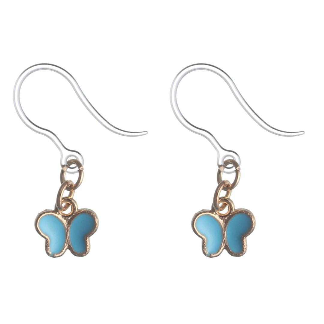 Pastel Butterfly Earrings (Dangles) - blue