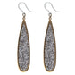 Faux Druzy Raindrop Earrings (Dangles) - faux diamond
