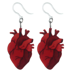 Exaggerated Anatomical Heart Earrings (Dangles)