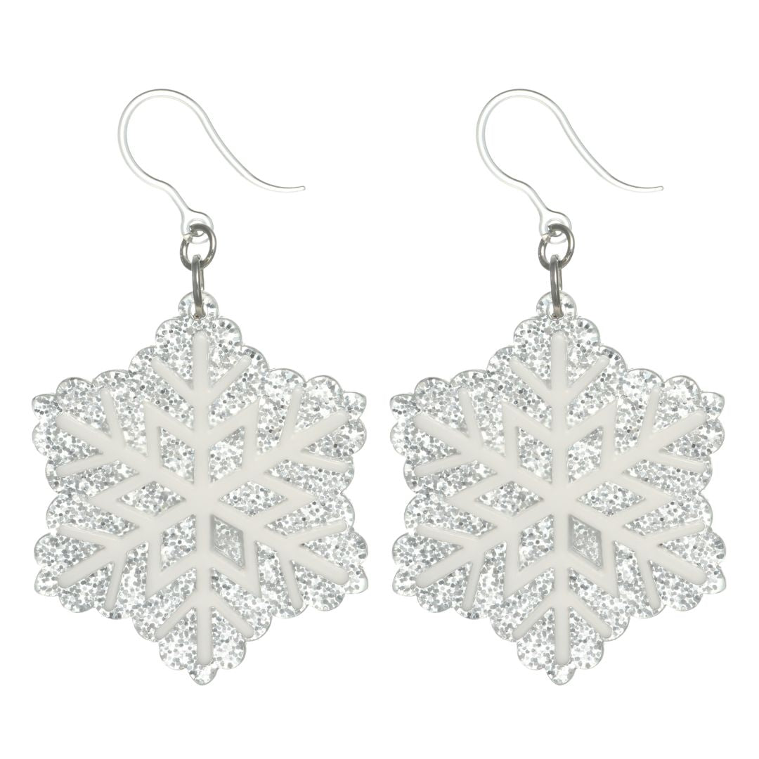 Sparkly Snowflake Earrings (Dangles)