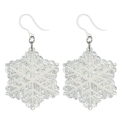 Sparkly Snowflake Earrings (Dangles)