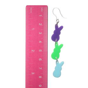 Exaggerated Colorful Bunnies Dangles