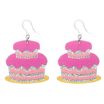 Exaggerated Cake Earrings (Dangles) - glitter