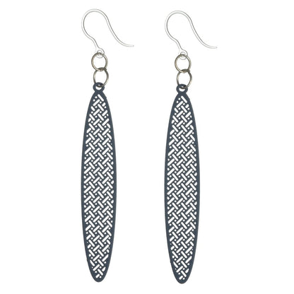 Filigree Stitch Earrings (Dangles) - blue