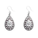 Metallic Droplet Earrings (Dangles) - silver