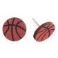 Wooden Basketball Earrings (Studs) - ball
