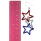 Exaggerated Linked Stars Earrings (Dangles) - size