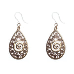 Metallic Droplet Earrings (Dangles) - gold