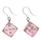 Dice Earrings (Dangles) - pink