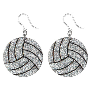 Glitter Volleyball Drop Earrings (Dangles)