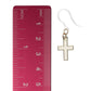 Gold Rimmed Cross Earrings (Dangles) - size