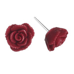 Vintage Rose Earrings (Studs) - red