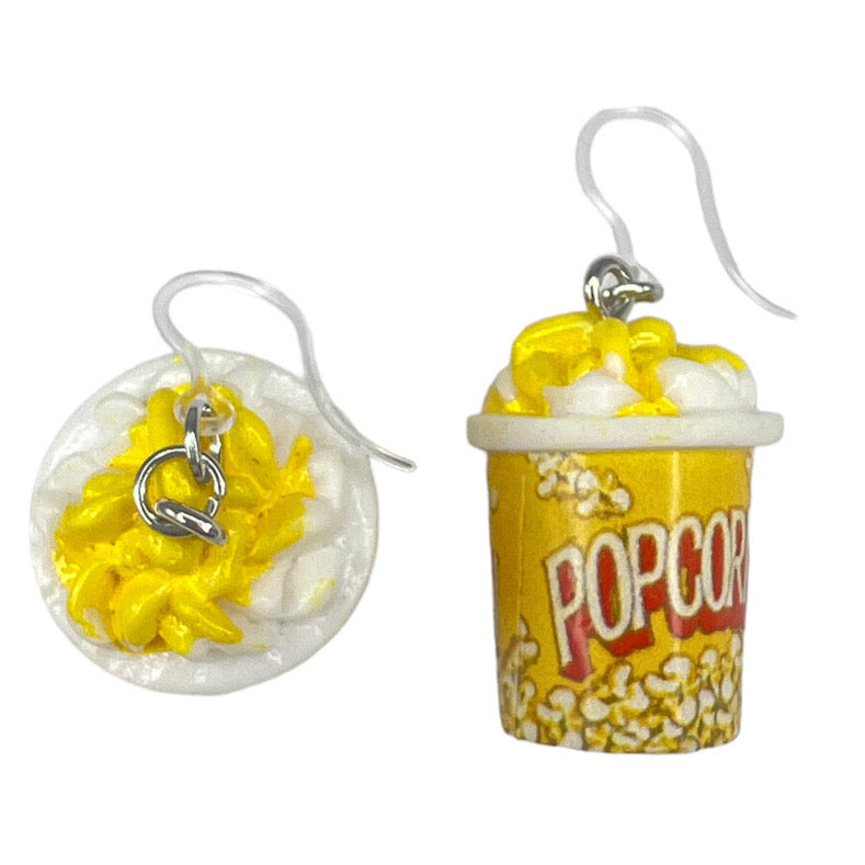 Popcorn Bucket Earrings (Dangles)