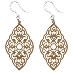 Intricate Diamond Earrings (Dangles) - brown
