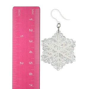 Sparkly Snowflake Earrings (Dangles) - size