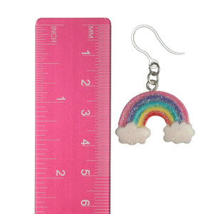 Chunky Rainbow Cloud Dangles Hypoallergenic Earrings for Sensitive Ears Made with Plastic Posts