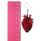 Exaggerated Anatomical Heart Earrings (Dangles) - size