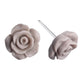 Matte Rose Studs Hypoallergenic Earrings for Sensitive Ears with Plastic Posts
