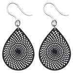 Whirly Earrings (Dangles) - black