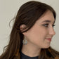 Silver Bohemian Hoop Dangles Hypoallergenic Earrings for Sensitive Ears with Plastic Posts