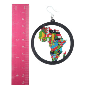 Exaggerated African Flag Earrings (Dangles) - size